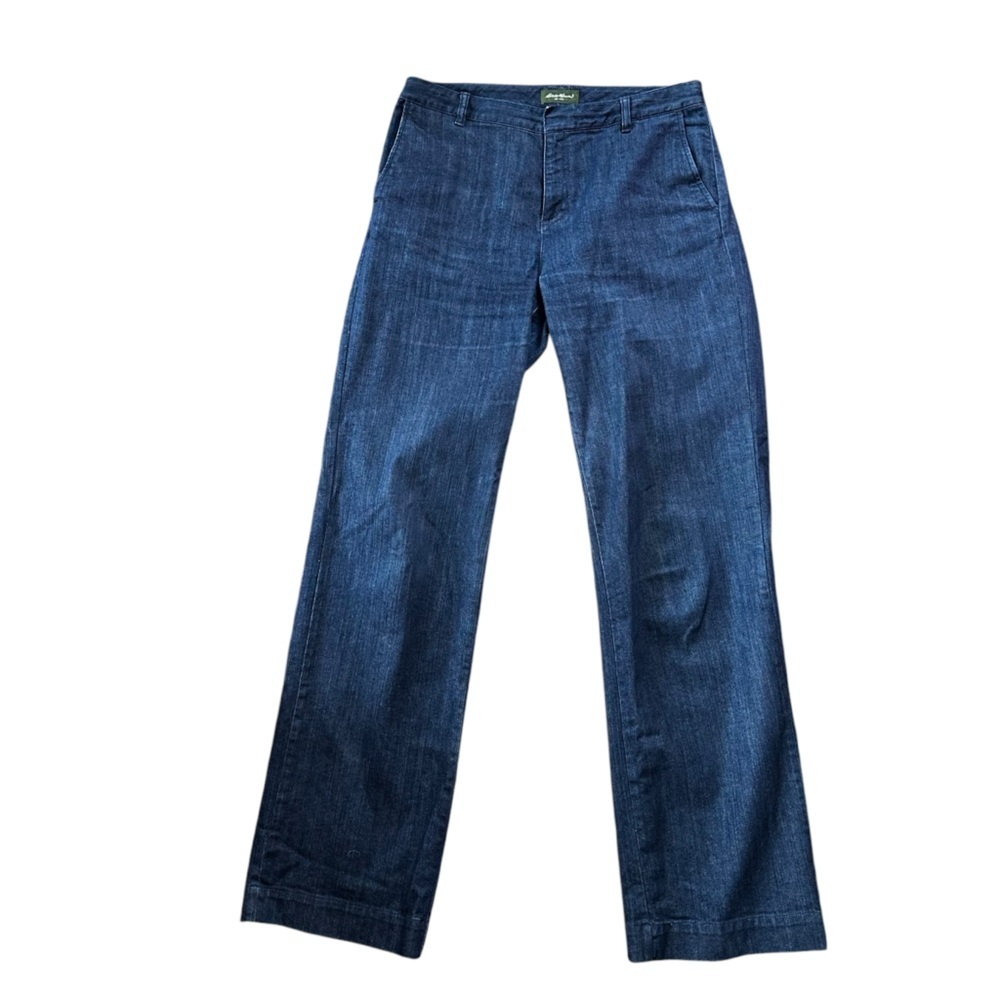 Eddie Bauer Women’s Wide Leg Trouser Jeans Dark Wash 10L